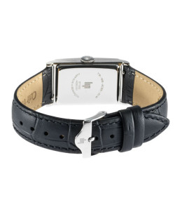 Montre Lip Churchill T18 Quartz Mixte 39x21mm – Acier & Cuir Noir