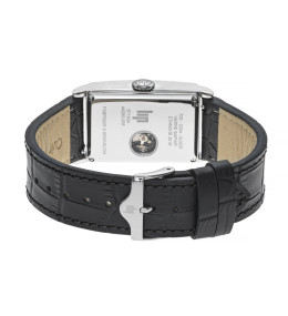 Montre Lip Churchill T26 Homme. Automatique Acier & Cuir Noir 46x26 mm