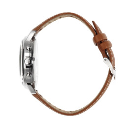 Montre Lip Rallye Homme 39 mm. Chronographe Vert & Cuir Marron 671806