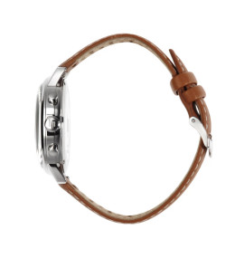 Montre Lip Rallye Homme 39 mm. Chronographe Vert & Cuir Marron 671806