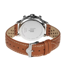 Montre Lip Rallye Homme 39 mm. Chronographe Vert & Cuir Marron 671806