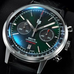 Montre Lip Rallye Homme 42 mm – Chronographe Automatique Acier & Cuir