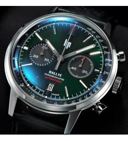 Montre Lip Rallye Homme 42 mm – Chronographe Automatique Acier & Cuir