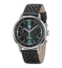 Montre Homme Lip Rallye, 42 mm, chronographe Automatique acier et cuir 671825