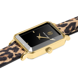 Montre Femme Pierre Lannier Ariane 006L539. Acier & Cuir léopard