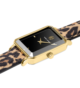 Montre Femme Pierre Lannier Ariane 006L539. Acier & Cuir léopard