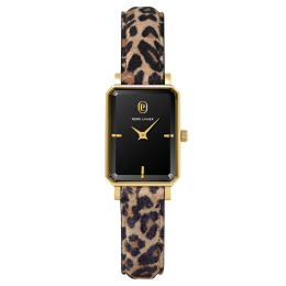 Montre Femme Pierre Lannier ARIANE, acier PVD jaune et cuir 006L539