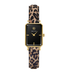 Montre Femme Pierre Lannier ARIANE, acier PVD jaune et cuir 006L539