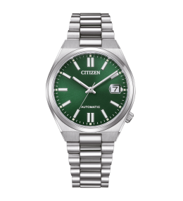 Montre Femme Citizen, Tsuyosa cadran vert et acier automatique, NJ0200-50X