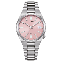 Montre Femme Citizen, Tsuyosa cadran rose et acier automatique, NJ0200-50Z