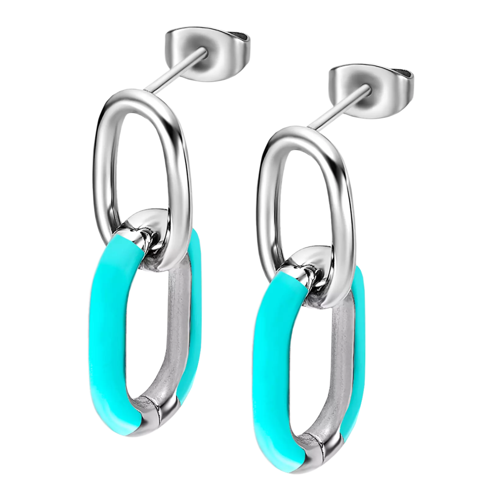 Boucles d’oreilles Lotus LS2330-4/2 – Acier et émail