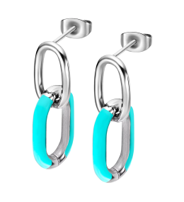 Boucles d’oreilles Lotus LS2330-4/2 – Acier et émail