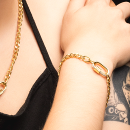 Bracelet Lotus LS2338-2/2 – Acier doré et cristaux