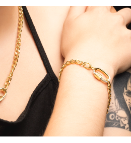 Bracelet Lotus LS2338-2/2 – Acier doré et cristaux
