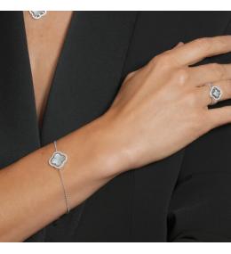 Bracelet réversible Charles Garnier en argent 925/1000 Nacre et onyx