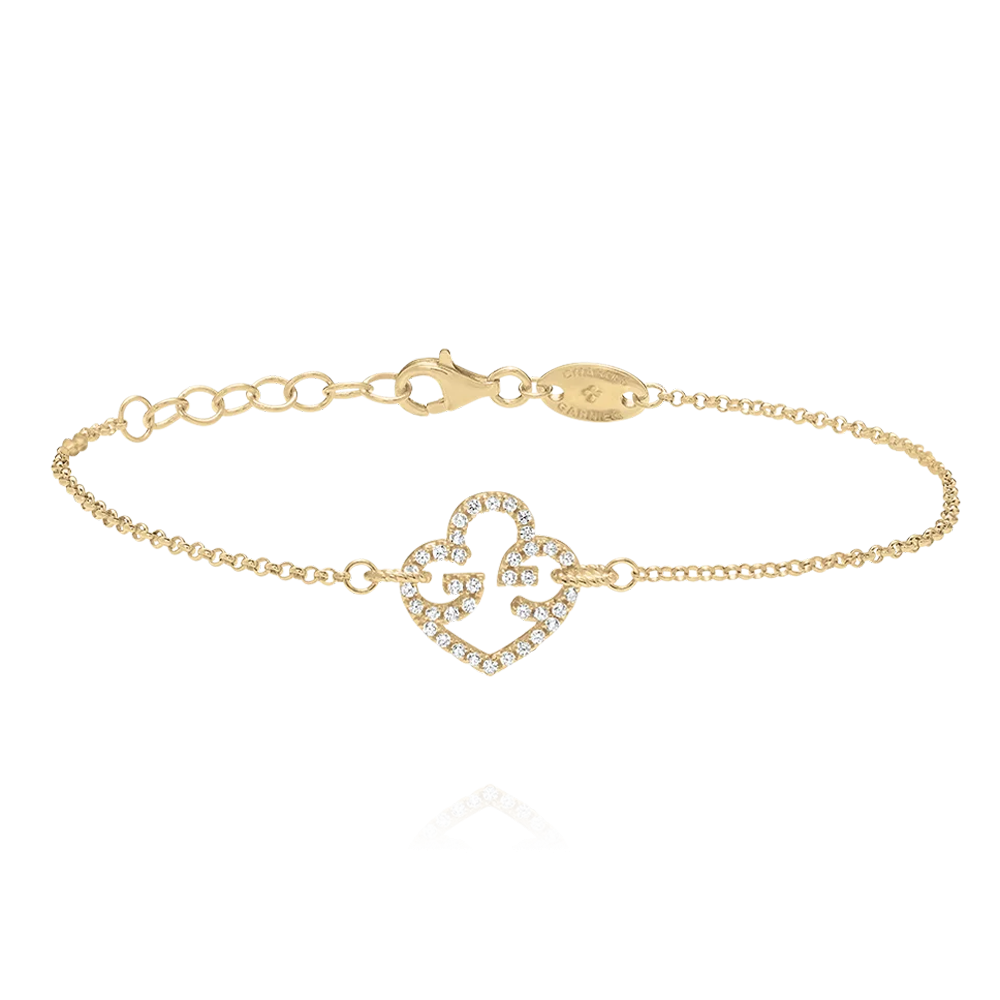 Bracelet femme, argent 925/1000 doré or jaune , Charles Garnier Paris 1901, PASSION, AGF170290B
