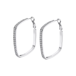 Boucles d’oreilles Lotus LS2357-4/1 en acier et cristaux