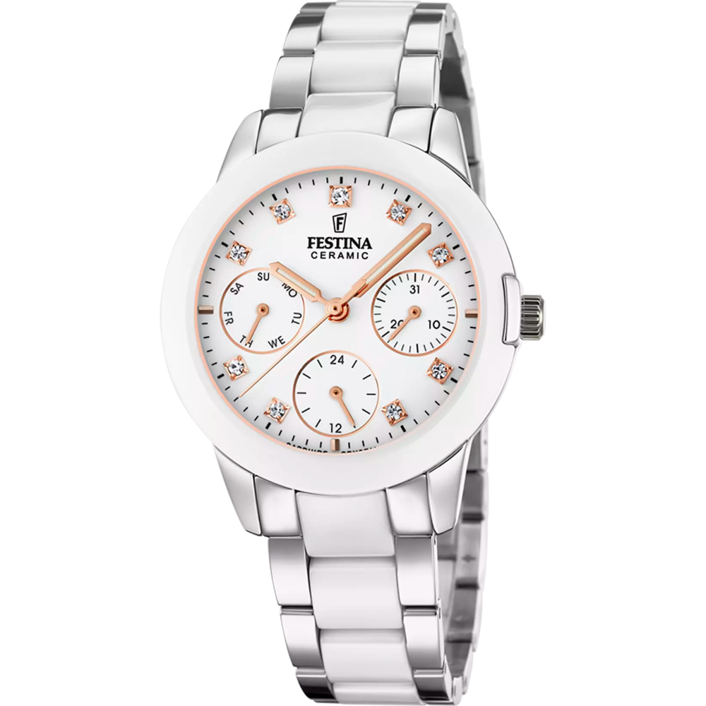 Montre Festina 20497/1 Femme céramique blanche