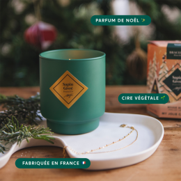 Bougie bijou My jolie candle, sapin givré bracelet acier doré 320165