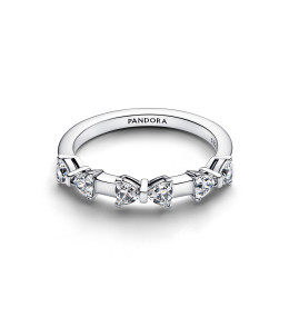 Bague Pandora argent 925/1000 avec nœuds et oxydes de zirconium