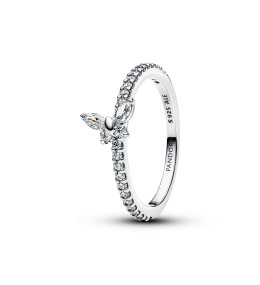 Bague Pandora papillon blanc superposables en argent 925/1000, 194269C03