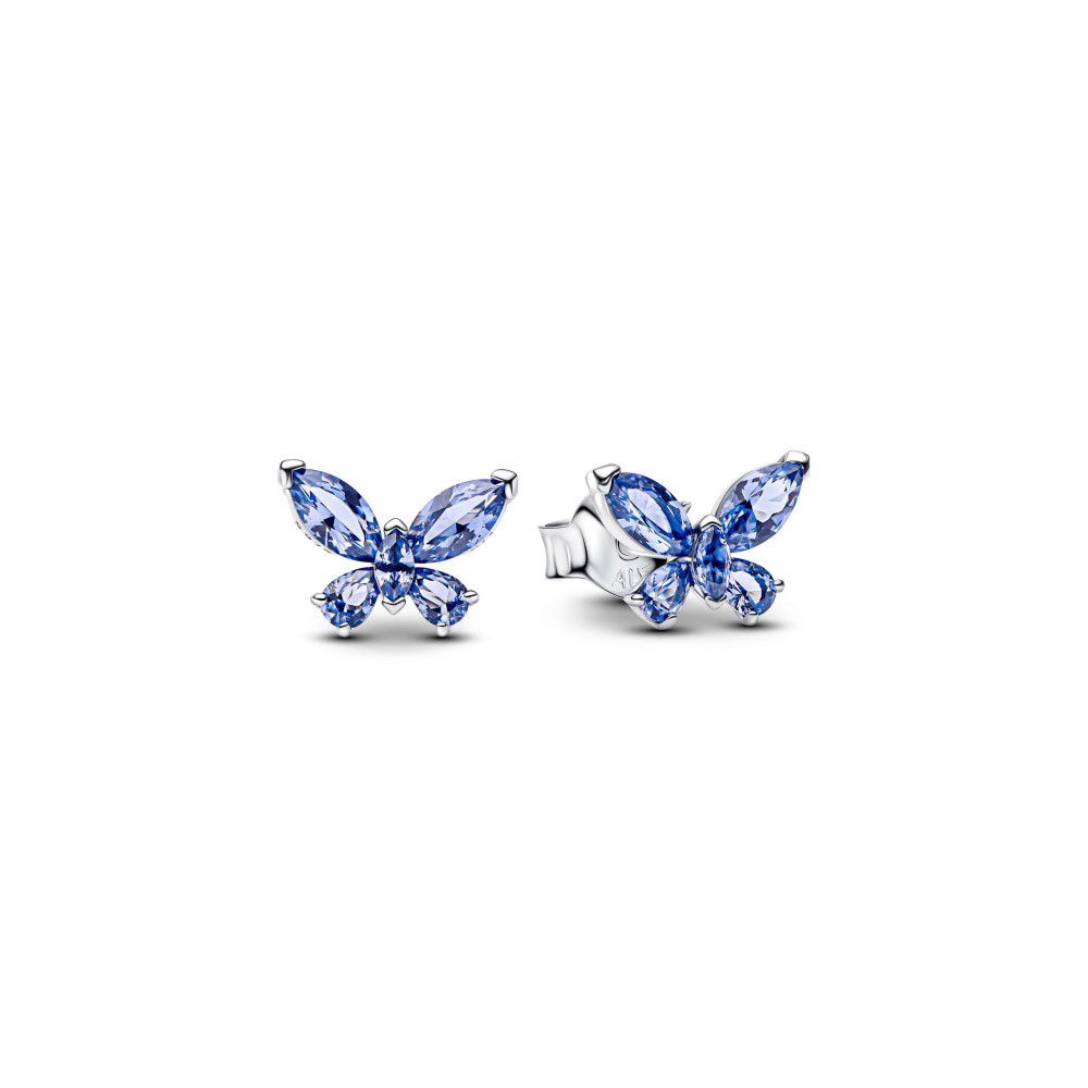Boucles d'oreilles Pandora papillons bleus  en argent 925/1000 294230C01