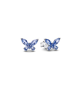 Boucles d'oreilles Pandora papillons bleus  en argent 925/1000 294230C01
