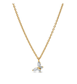 Collier Pandora papillon scintillant en métal doré or jaune 585/1000 364267C01-45