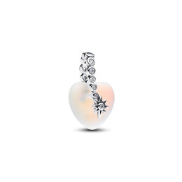 Charm pendentif Pandora coeur irisé et étoile, en argent 925/1000, 794143C01