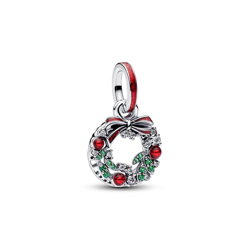 Charm pendentif Pandora couronne de Noël, en argent 925/1000 794238C01 Charm pendentif Pandora couronne de Noël, en argent 925/1000 794238C01