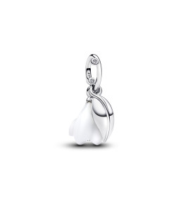 Charm pendentif Pandora perce-neige en verre de Murano, en argent 925/1000 794239C01