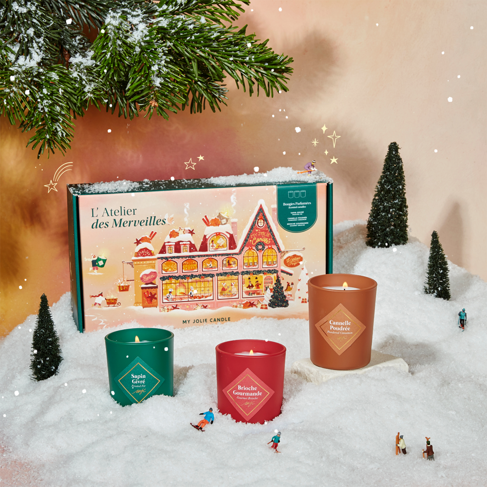 Coffret L’Atelier des Merveilles my jolie candle 3 Bougies Parfumées de Noël 320173