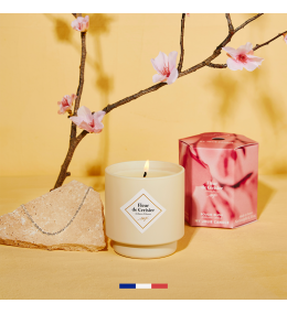 Bougie bijou My Jolie Candle fleur de cerisier bracelet acier doré 320285