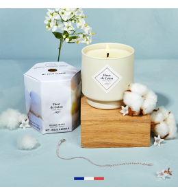 Bougie bijou My Jolie Candle Fleur de coton bracelet acier 320288