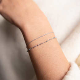 Bougie bijou Fleur de Coton avec bracelet acier blanc