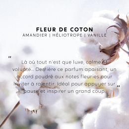 Bougie bijou Fleur de Coton avec bracelet acier blanc