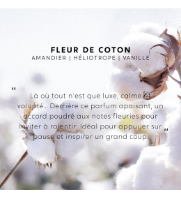 Bougie bijou Fleur de Coton avec bracelet acier blanc