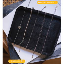 Bougie Bijou Vanille Gourmande. Bracelet Acier Blanc