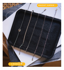 Bougie Bijou Vanille Gourmande. Bracelet Acier Blanc