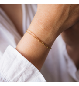 Bougie bijou Santal Bergamote avec bracelet doré