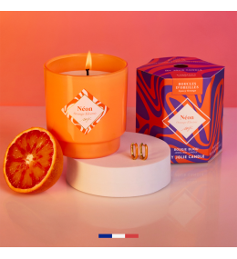 Bougie bijou My Jolie Candle orange électric boucles d'oreilles acier dorées 320502