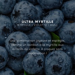 Bougie bijou Ultra Myrtille. Créoles dorées époxy