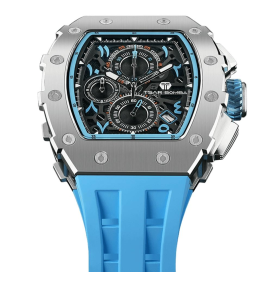 Montre Tsar Bomba Elemental homme acier silicone bleu