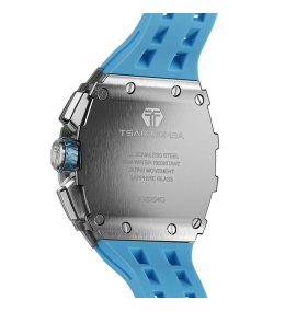 Montre Tsar Bomba Elemental homme acier silicone bleu