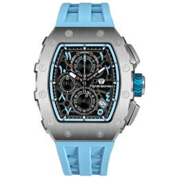 Montre Tsar Bomba Elemental homme acier silicone bleu