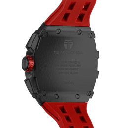Montre homme Tsar Bomba rouge acier PVD silicone TB8204Q37