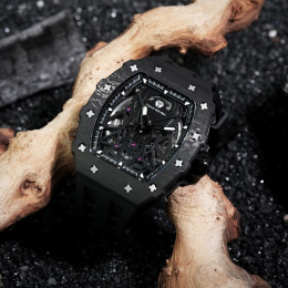 Montre Tsar Bomba automatique carbone noir TB8207CF01