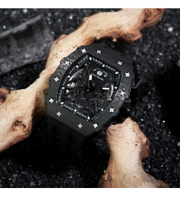 Montre Tsar Bomba automatique carbone noir TB8207CF01