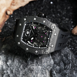 Montre Tsar Bomba automatique carbone noir TB8207CF01