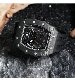 Montre Tsar Bomba automatique carbone noir TB8207CF01